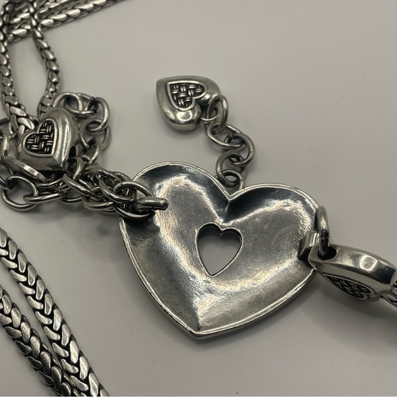 Brighton Heart Weave Two Strand Silver Tone Metal Belt Size Large 42” - Picture 9 of 9